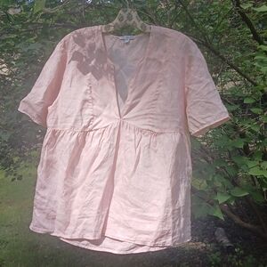 James Perse Linen blouse, Dyed Peach